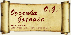 Ozrenka Gotović vizit kartica
